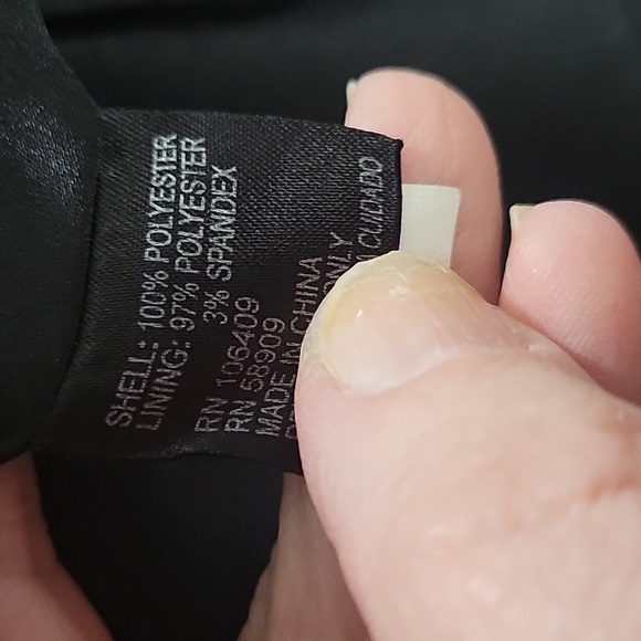 Gianni Bini XS Black Long Sleeve Dress with Lattice Neckline - Picture 4 of 5